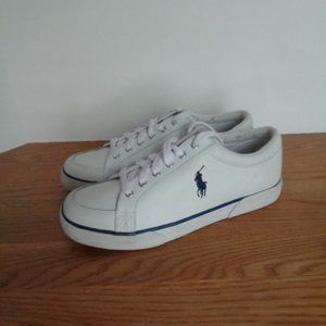 Mens POLO White Leather Sneakers Size 12 D